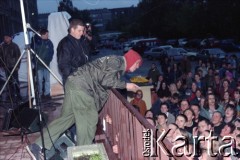 1996-1997, Warszawa, Polska.
Zespół Armia, koncert w klubie Proxima, n/z Tomasz 