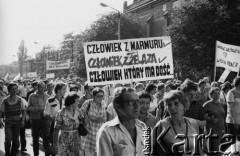 1981, Kraków, Polska.
Niezależna demonstracja.
Fot. Stanisław Kulawiak, zbiory Ośrodka KARTA.