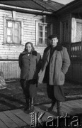 1955-1957, Workuta, Komi ASRR, ZSRR.
Zesłańcy przed jednym z domów.
Fot. Eugeniusz Cydzik, udostępnił Eugeniusz Cydzik w ramach projektu 
