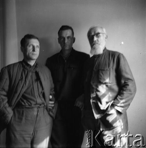 1955-1956, Workuta, Komi ASRR, ZSRR.
Zesłańcy. Pierwszy od lewej - Zygmunt Sajdak ps. Feniks, szef grupy 