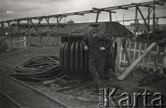 1955-1957, Workuta, Komi ASRR, ZSRR.
Łagiernik pracujący w kopalni. 
Fot. Eugeniusz Cydzik, udostępnił Eugeniusz Cydzik w ramach projektu 