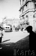 Po 1957 roku, Lwów, Ukraina, ZSRR.
Ruch uliczny na placu Adama Mickiewicza.
Fot. Eugeniusz Cydzik,  udostępnił Eugeniusz Cydzik w ramach projektu 