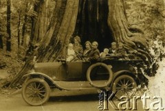 Przed 1939, brak miejsca.
Zdjęcie rodzinne w automobilu.
Fot. NN, zbiory Archiwum Historii Mówionej Ośrodka KARTA i Domu Spotkań z Historią, udostępnił Leopold Kałakajło w ramach projektu 
