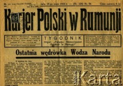26.05.1926, Czerniowce, Rumunia.
Fragment strony tytułowej tygodnika 