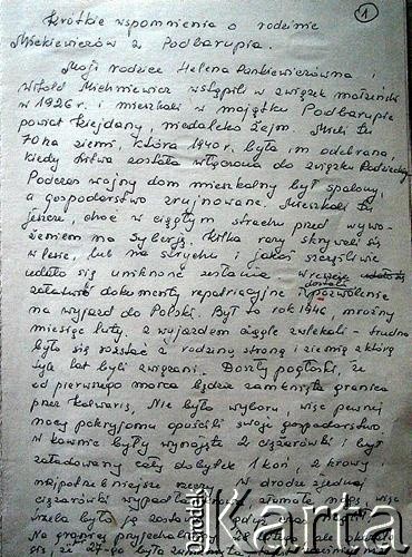 1.06.2000, Kowno, Litwa.
Wspomnienia o rodzinie Mickiewiczów autorstwa Janiny Michniewiczówny-Mickiewiczowej. (1/3)
Fot. NN, zbiory Archiwum Historii Mówionej Ośrodka KARTA i Domu Spotkań z Historią, udostępniła Izabela Mickiewicz w ramach projektu 