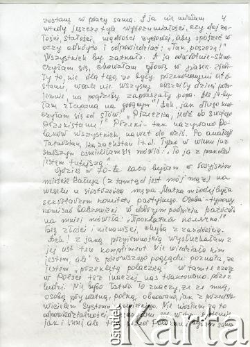 7.04.2005, Słonim, Białoruś.
Wspomnienia Heleny Pietrakowej.
Zbiory Archiwum Historii Mówionej Ośrodka KARTA i Domu Spotkań z Historią udostępniła Helena Pietrakowa w ramach projektu 