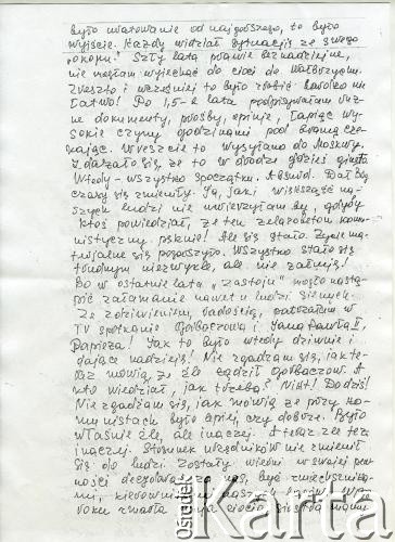 7.04.2005, Słonim, Białoruś.
Wspomnienia Heleny Pietrakowej.
Zbiory Archiwum Historii Mówionej Ośrodka KARTA i Domu Spotkań z Historią udostępniła Helena Pietrakowa w ramach projektu 