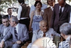 1987, Adampol (Polonezköy), Turcja.
Wizyta Kenana Evrena, prezydenta Turcji.
Fot. NN, zbiory Archiwum Historii Mówionej Ośrodka KARTA i Domu Spotkań z Historią, udostępnił Lesław Ryży w ramach projektu 